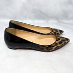 Christian Louboutin Pigalle Follies Patent Leopard Ombré Pointed Toe Flats 35 Photo 2