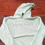 Alpha Gamma Delta Lime Green Butterfly Sweatshirt Photo 0