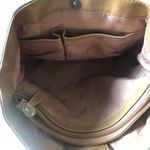 Fossil  Marley Double Handle Shoulder Bag Shopper Yellow Canvas Leather 14X11 Photo 3