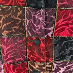 Koret Red Black Purple velvet gold metallic trim Women's 18 plus size vest VTG Photo 4