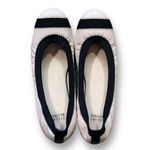 Stuart Weitzman Stuart Weizmann Giveable Ballet Flat Shoes Cream Black Leather Classic Plazacore Photo 10