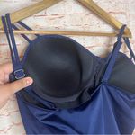 Cacique Lane Bryant  | 42D Navy Tankini Swimsuit Top W/Built in Molded Cups Photo 4