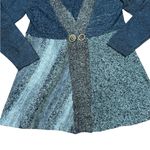 Orvis 🧶✨  V-Neck Snap Cardigan Sweater | Women’s Large | Gray-Blue Wool Blend Photo 5