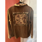 Susan Graver  Vintage Womens Brown Full Zip Flap Pocket Faux Suede Western Jacket Photo 10