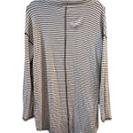 Liz Claiborne Weekend Women's Cowl Neck Striped Sweater Black Size L Photo 5