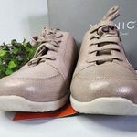 Vionic  Women's Abigail Leather Rose Gold Metallic Casual and Fashion Sneakers Photo 2