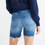 Madewell Size 30 High Rise Denim Mid Length Jean Shorts Raw Hem Photo 1