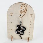 Celestial Snake Glitter Earrings, Black Serpent + Moons and Stars Photo 3