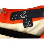 C. Luce Women's Sheath Dress Floral Red Orange Lined Baby Shower Wedding Large Photo 2