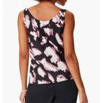 Nic+Zoe ‎ Spring Shadow Cowl Neck Tank Top Black Multi 3X Photo 2