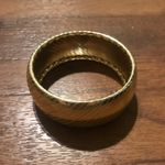 Vintage 90s single gold Crome stripe bangle Photo 5