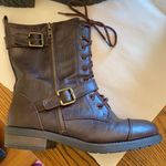 White Mountain Brown Combat Boots Photo 0