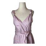 Rebecca Taylor Dress Women 4 Purple Solid Poplin Whisper Midi Party Cocktail Photo 7
