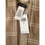 Ralph Lauren Lauren  Ruana Wrap Coat Wrap Shawl Beige White Plaid One Size OS NWT Photo 4