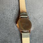 Monroe Classique Analog Quartz Watch Rose Gold Tone Gray Leather Strap Photo 3