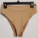 Aerie Waffle High Cut Cheeky Bikini Bottom Raw Sienna Tan Large Photo 0