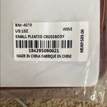 Badgley Mischka NWT Burgundy Wine Small Pleated Crossbody Bag by chain strap Photo 1