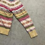 Mountain Lake Vintage Nordic MultiColor Pattern Faire Isle Button Down Sweater Photo 3