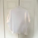 Frank & Eileen  Capelet In White Oversized Cotton Poncho Top One Size Photo 7