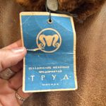 Vintage genuine Russian fur trapper aviator hat in rich chocolate brown NWT Photo 12