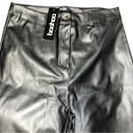 Boohoo wide legged black faux leather trousers! Nwt! Photo 4