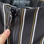 Elegant Striped Men's Dress Pants Black Size L Photo 3