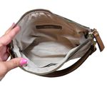 Nine West Y2K Vintage Monogram Cream Brown Shoulder Bag Baguette Bag Photo 4