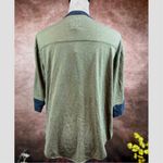 Chaser Round Neck 3/4 Sleeve Tee with Contrasting Trim Olive/Black M Photo 7