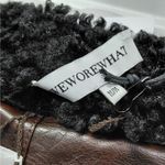 We Wore What Womens Reversible Vegan Leather Sherpa Vest Jacket Size Medium NWT Photo 11