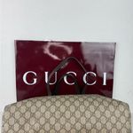 Gucci GG Supreme Monogram Medium Zippered Shopping Tote Dark Brown. Photo 9
