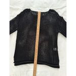 Zesica Open Knit Sweater Size S Black Crochet Cover Up Beach Witchy Goth Rave Photo 7