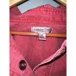 Coldwater Creek Jacket Womens Washed Red Cotton Pullover Denim Hooded Size 3X Photo 12