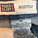 Faded Glory  Bootcut Size 18 W/Felted Flowers & Embellishments Blue Denim Jeans Photo 9