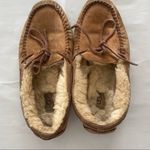 UGG  Australia Dakota Chestnut brown Suede Moccasin Wool Fur Slippers Sho… Photo 1