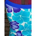 Christina one piece swimsuit Vintage floral blue purple Size 10 Photo 3