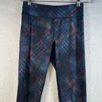 Live Love Dream  Activewear Leggings Black Multi Color Metallic Print M Medium Photo 1