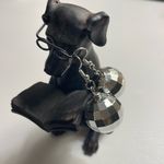 Disco Ball Dangle Earrings Silver Photo 2