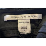 Diane Von Furstenberg  Women’s Size 12 Jackie O Pants Black Cropped Split‎ Hem Photo 3