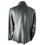 Preston & York ‎ Lambskin Leather Jacket Womens Sz Large Black Full Zip Photo 2