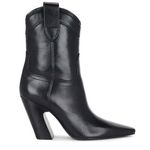 A'mmonde Atelier Adrian Pull On Pointed Toe Western Boots Black Womens Size 38/8 Photo 0