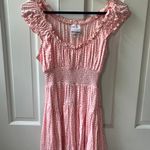 Isabelle's Cabinet Isabelles’s cabinet Naomi Pink Polka Dot Mini Romper Photo 4