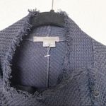 Vince Frayed Edge Scuba Moto Jacket Navy Size Medium Photo 8