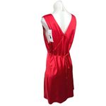 NEW Zesica Red Silk Satin Deep V Tie Back Sleeveless Party Mini Dress Size L Size L Photo 2