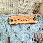 PINK - Victoria's Secret VS PINK Smocked Crochet Triangle Bralette Crop Pale Blue size XL Photo 8