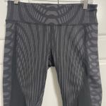 Aloha Island Alo Athletic Leggings Black Patterned Mesh Panels Activewear Workout Pants Med Photo 2