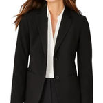 Ann Taylor Black Blazer Slim Notch Lapel 2 Button Pockets Women’s Plus Size 14 Photo 0