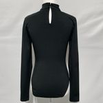 & Other Stories & Other Stories Cut Out Mock Neck Long Sleeve Bodysuit Black Size Small Photo 7