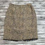 Allison Taylor Petite Women's Cheetah Leopard Animal Print Pencil Skirt 8 Brown Photo 2