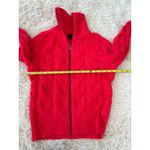 Ann Taylor  Petite Cable Knit Full Zip Up Red Sweater XXSP Collared Photo 4