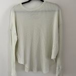 Free People  We The Free Light Green Thermal Long Sleeve Tee Size Small Photo 5